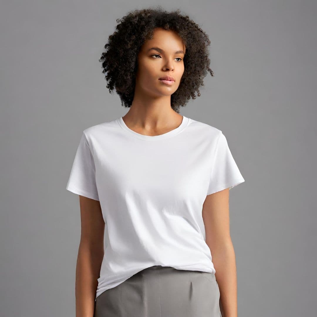 Classic White Crew Neck T-Shirt