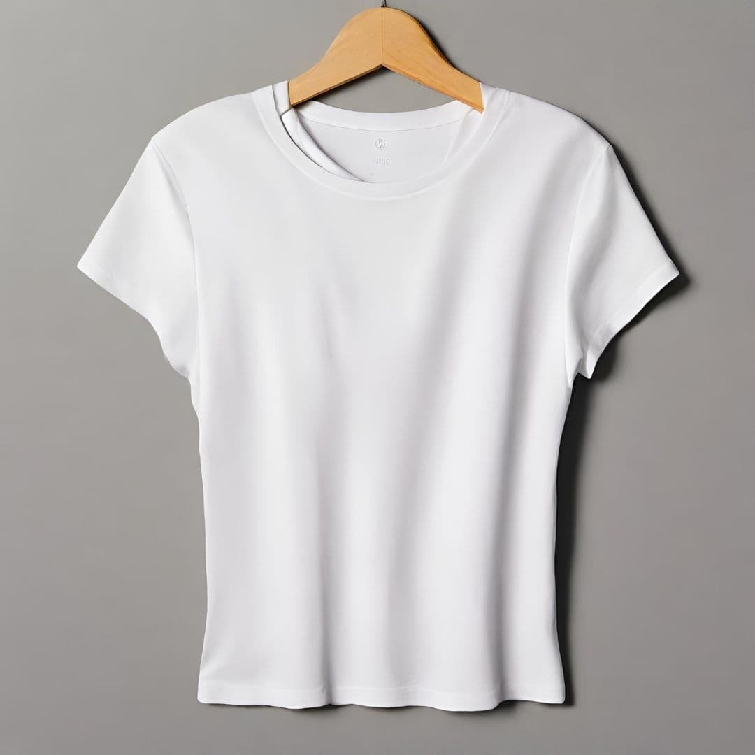 Classic White Crew Neck T-Shirt