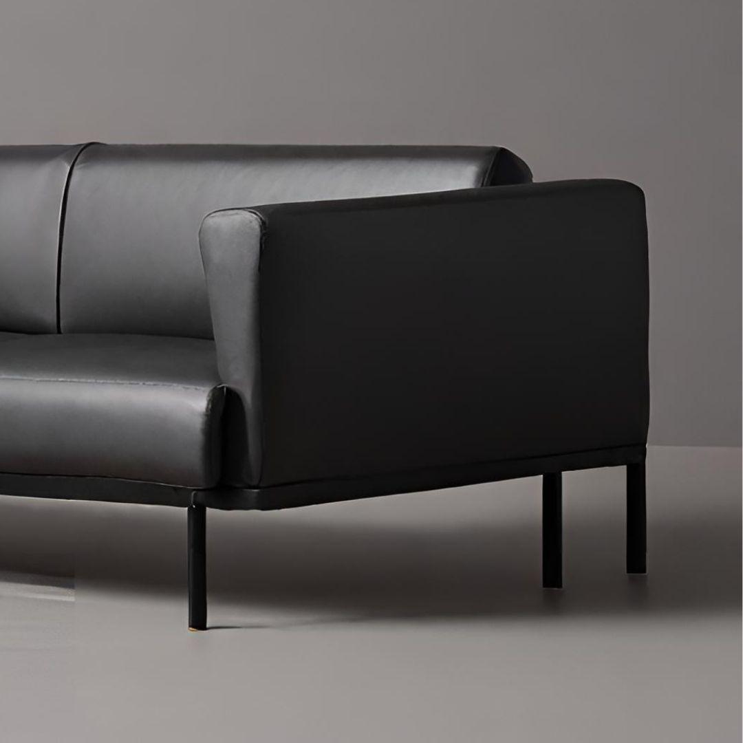 Sleek Modern Leather Sofa